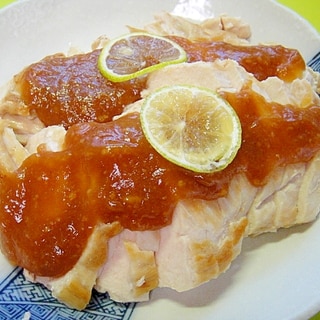 鶏むね肉のソテー☆もろみ味噌ソース
